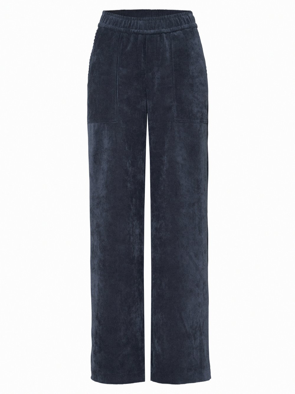 Womens trousers Mara Worker in Navy, wide-leg corduroy trousers, product view