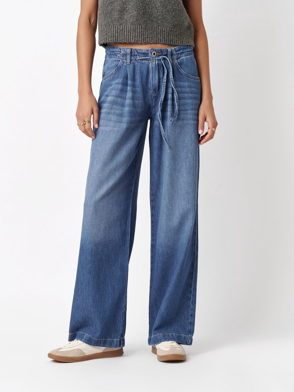 Jeans Masha_151 mid blue front view Jeans Masha_151 mid blue front view