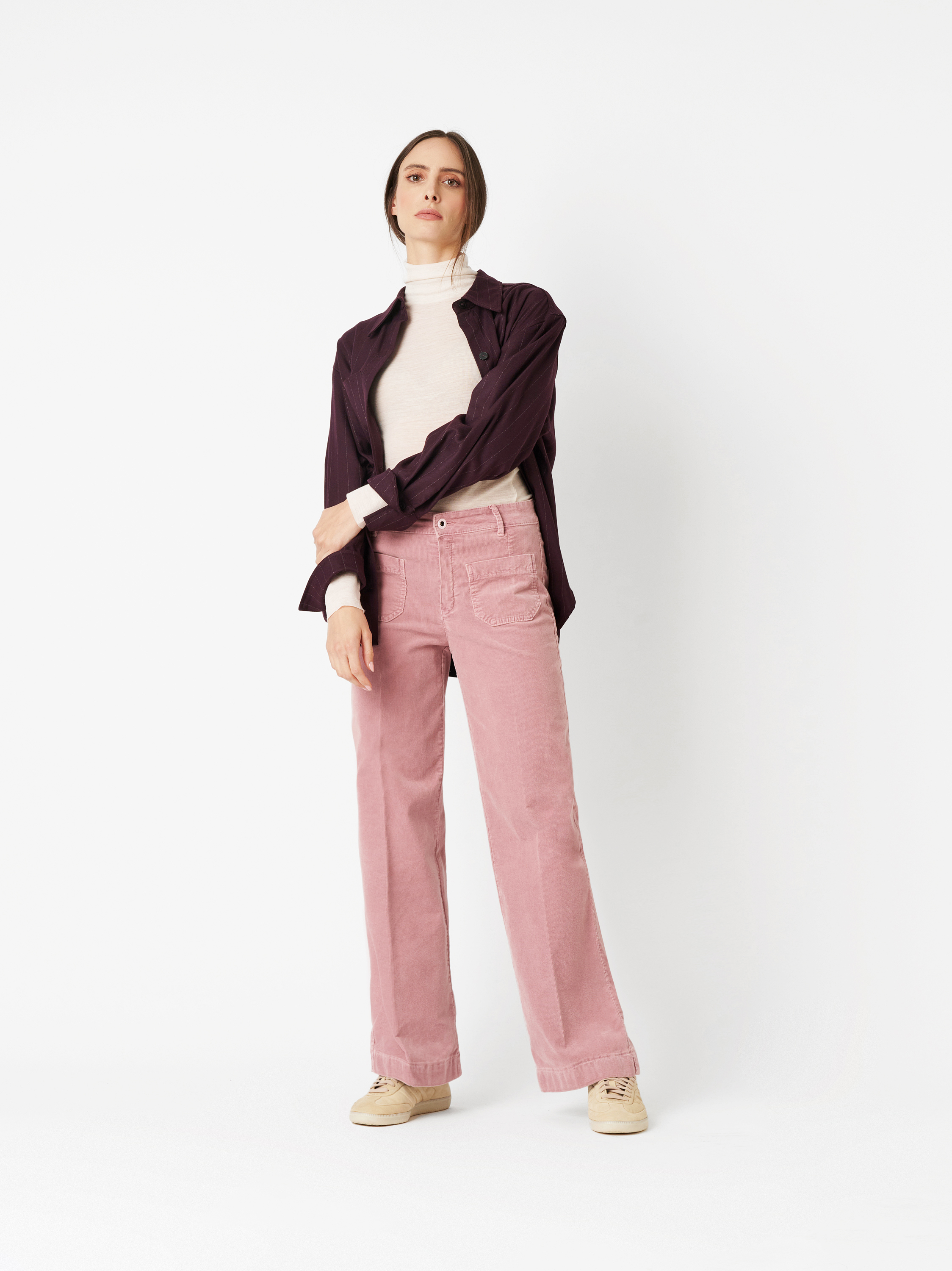 Hose Audrey1_085 rose Outfitansicht Hose Audrey1_085 rose Outfitansicht