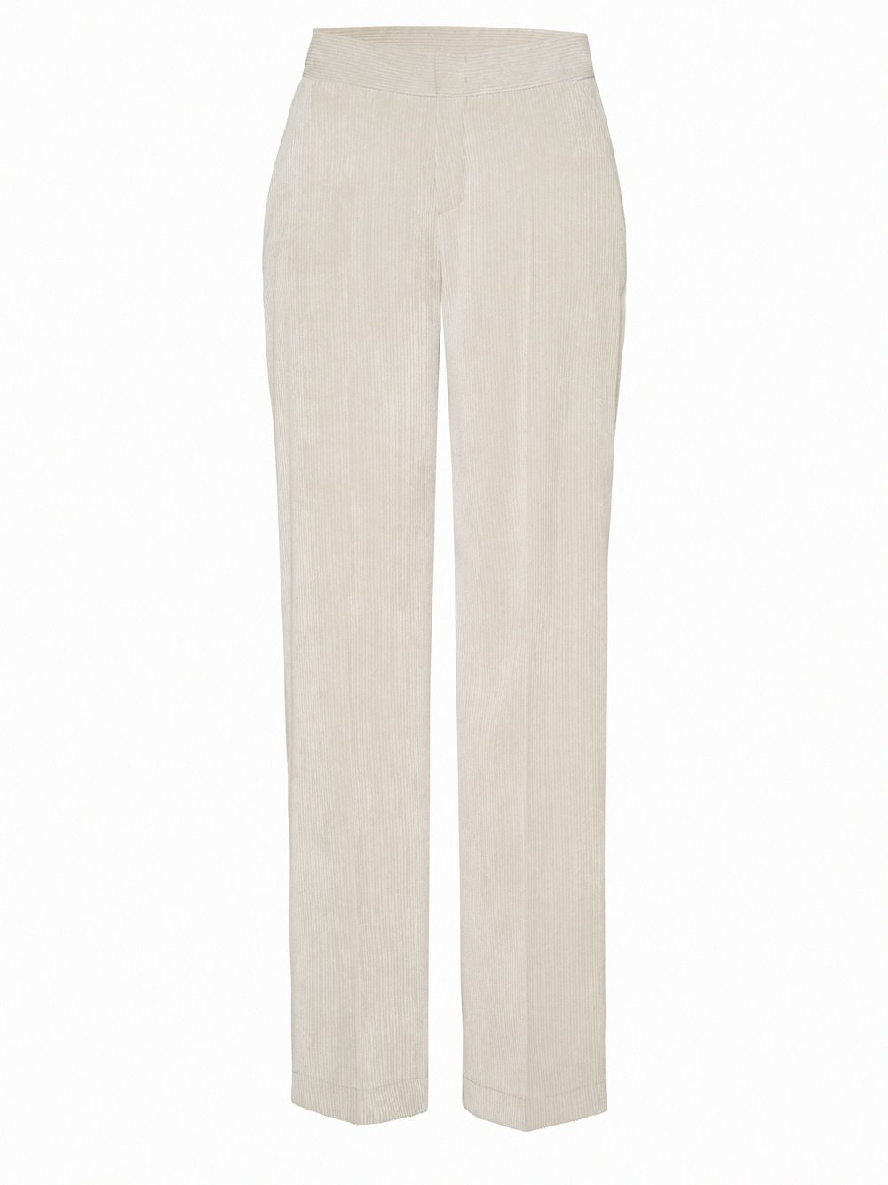 Womens trousers Mara Wide in Ecru, wide-leg corduroy trousers, product view