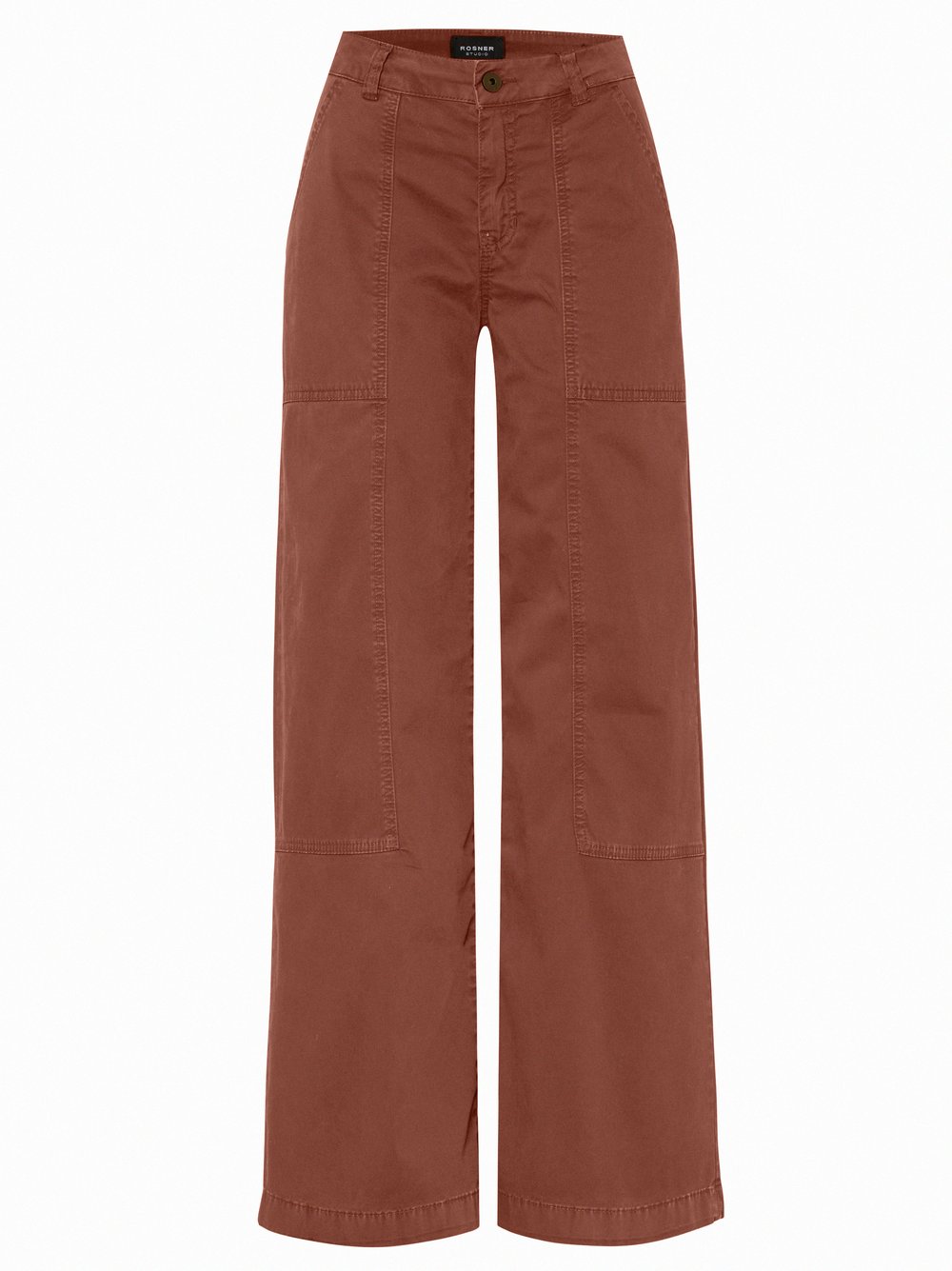 Womens trousers Mara Wide in Rust, wide-leg worker trousers, product view