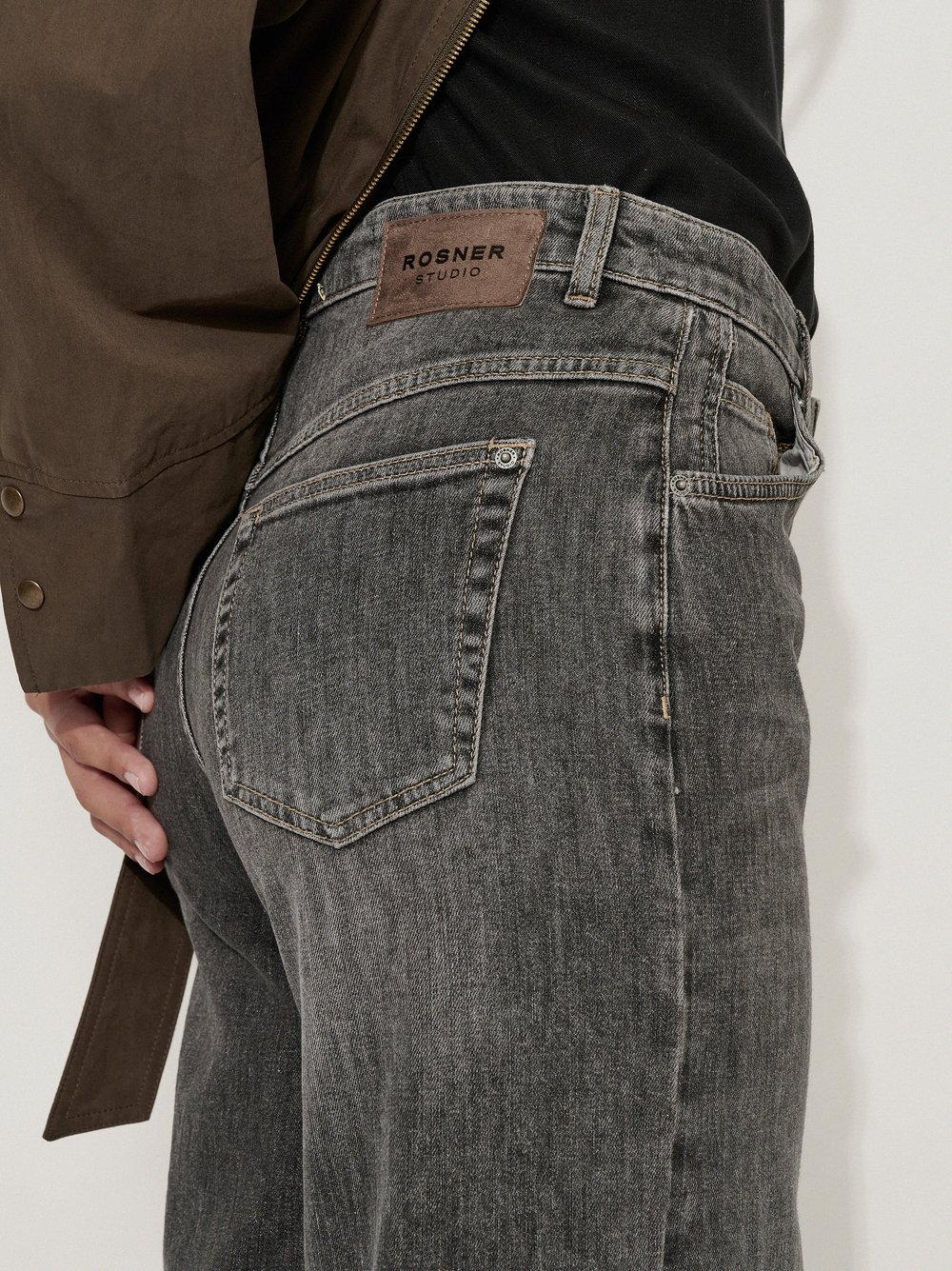 Wide-Leg Jeans with Authentic Wash | Style »Audrey Wide« Grey