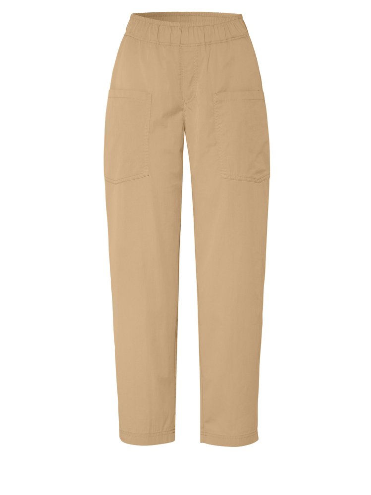 Womens trousers Mara Pocket in sand, relaxed trousers with front pockets, product view