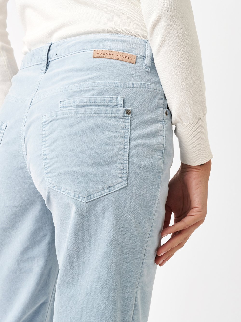 Trousers Masha_154 soft blue detail view