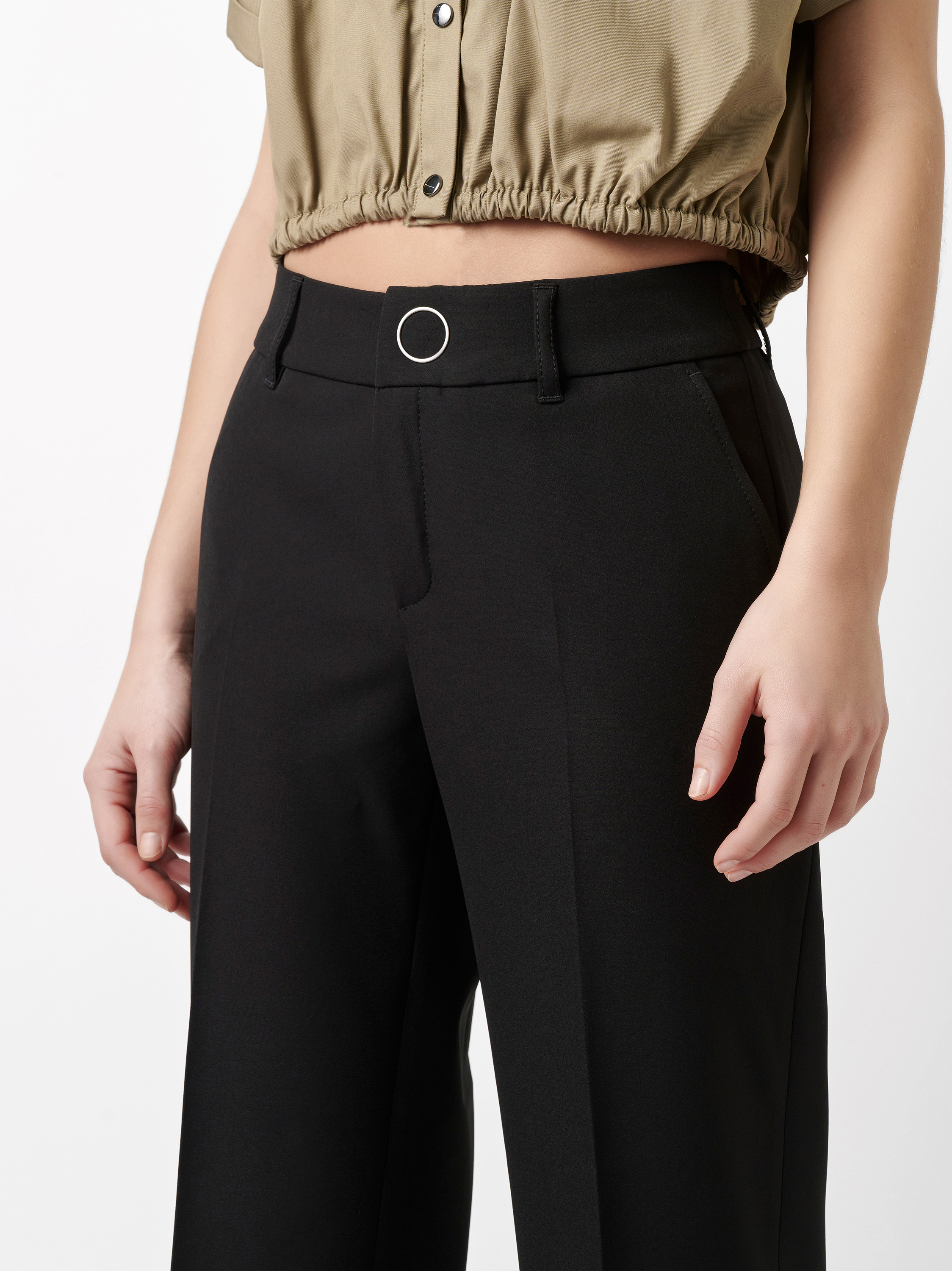 Trousers May_305 black detail view Trousers May_305 black detail view