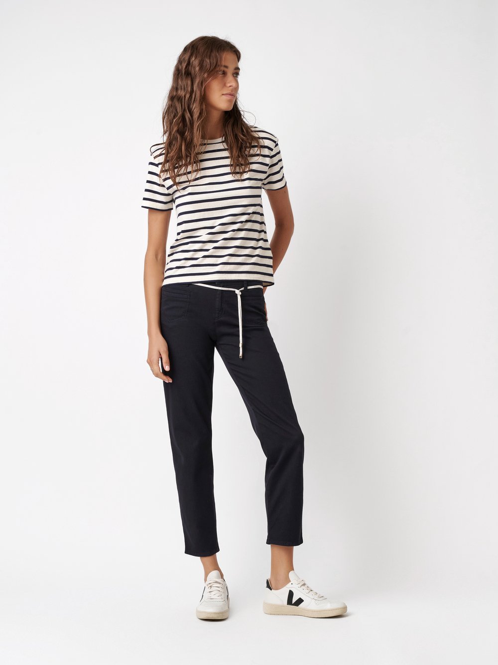 7/8-Hose mit Bindeband | Style »Alisa_084G« dark blue