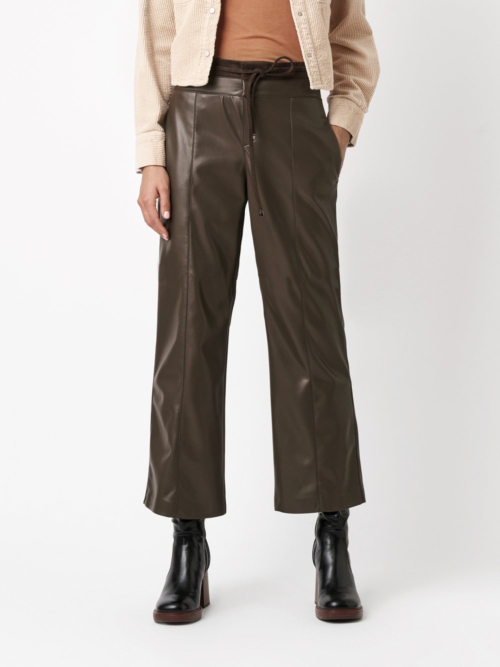 Trousers May_454 brown front view Trousers May_454 brown front view