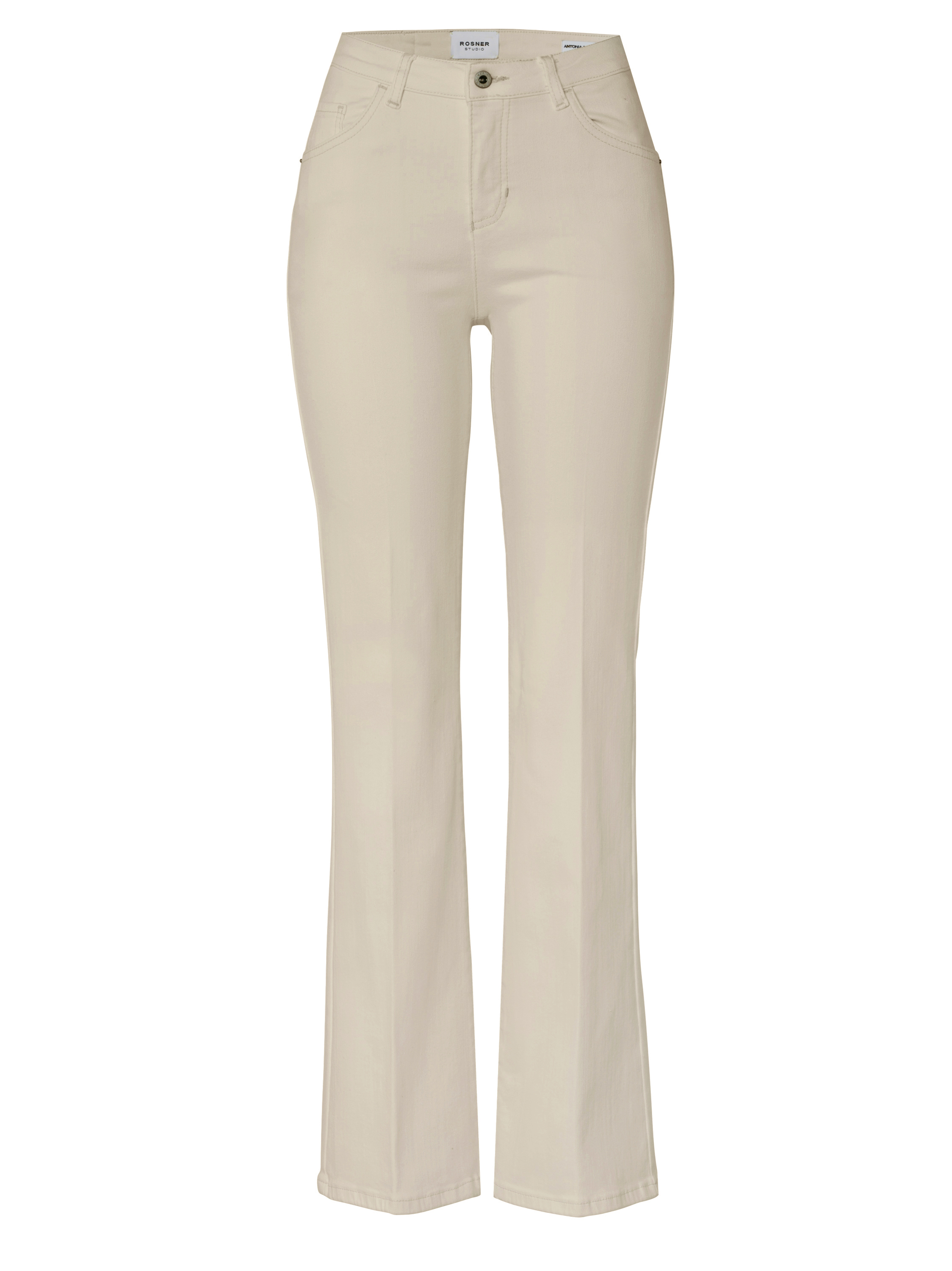 Womens jeans Antonia Bootcut in light sand, bootcut jeans with pleats, product view