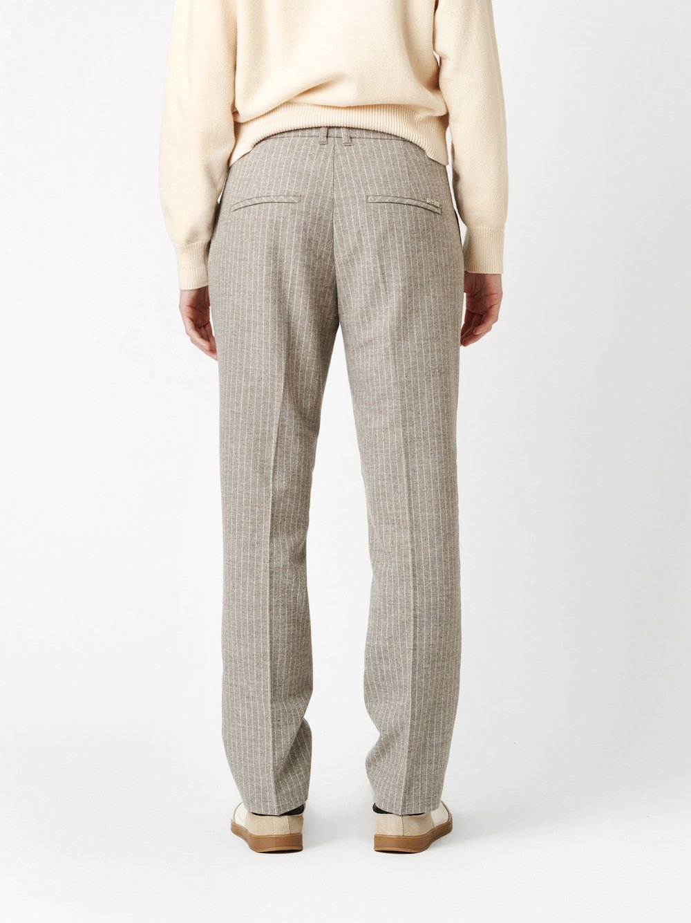 Trousers May_458 taupe rear view Trousers May_458 taupe rear view