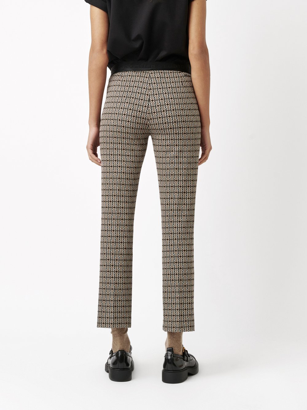 Hose Alisa_296 black/brown Rueckansicht