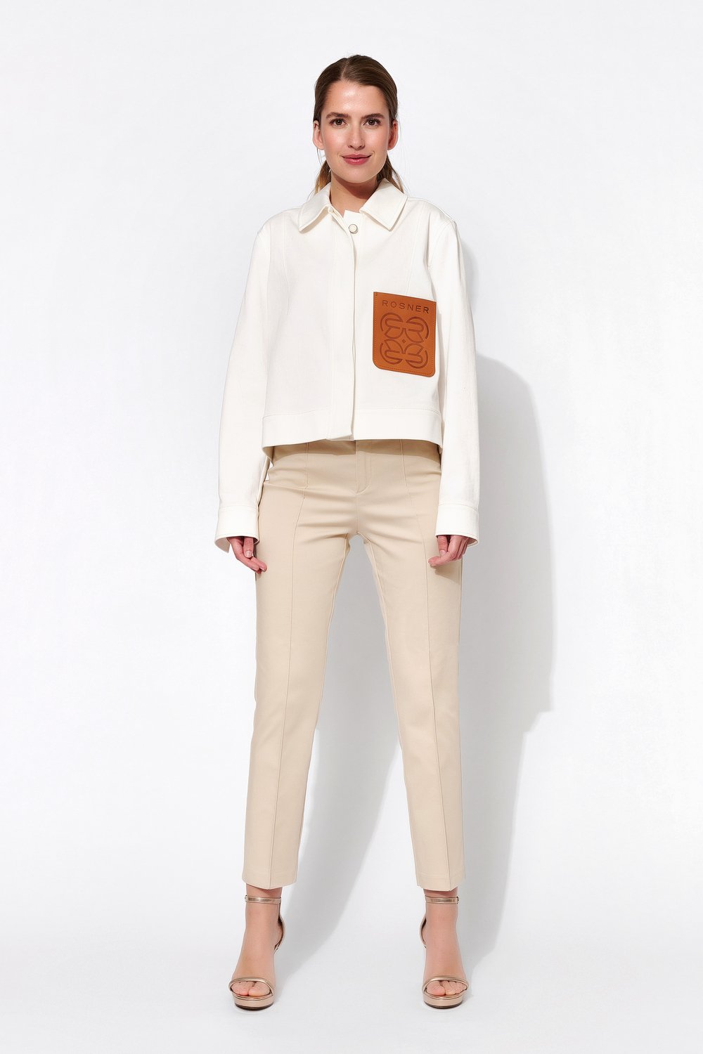 Slim fit business trousers | Style »Alisa_296« light beige