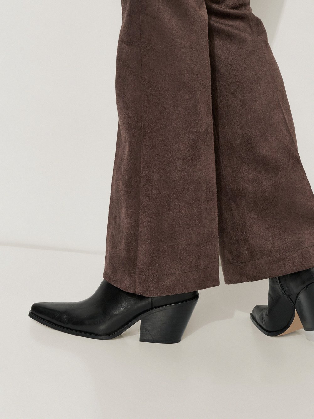 Bootcut Trousers in Suede Look | Style »Antonia Bootcut« Dark Brown