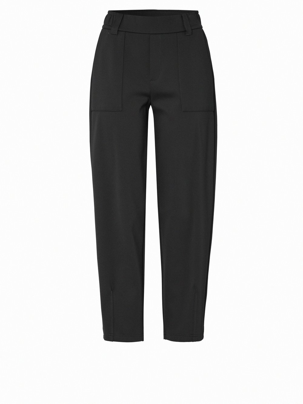 Womens trousers Mara Casual in Black, tapered-fit trousers in scuba fabric, product view