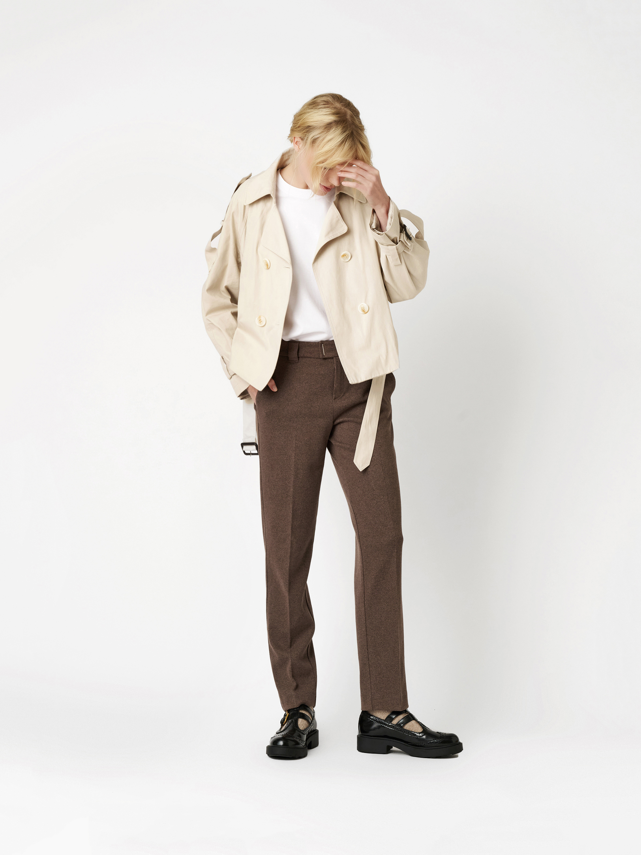 Hose May_458 brown Outfitansicht Hose May_458 brown Outfitansicht