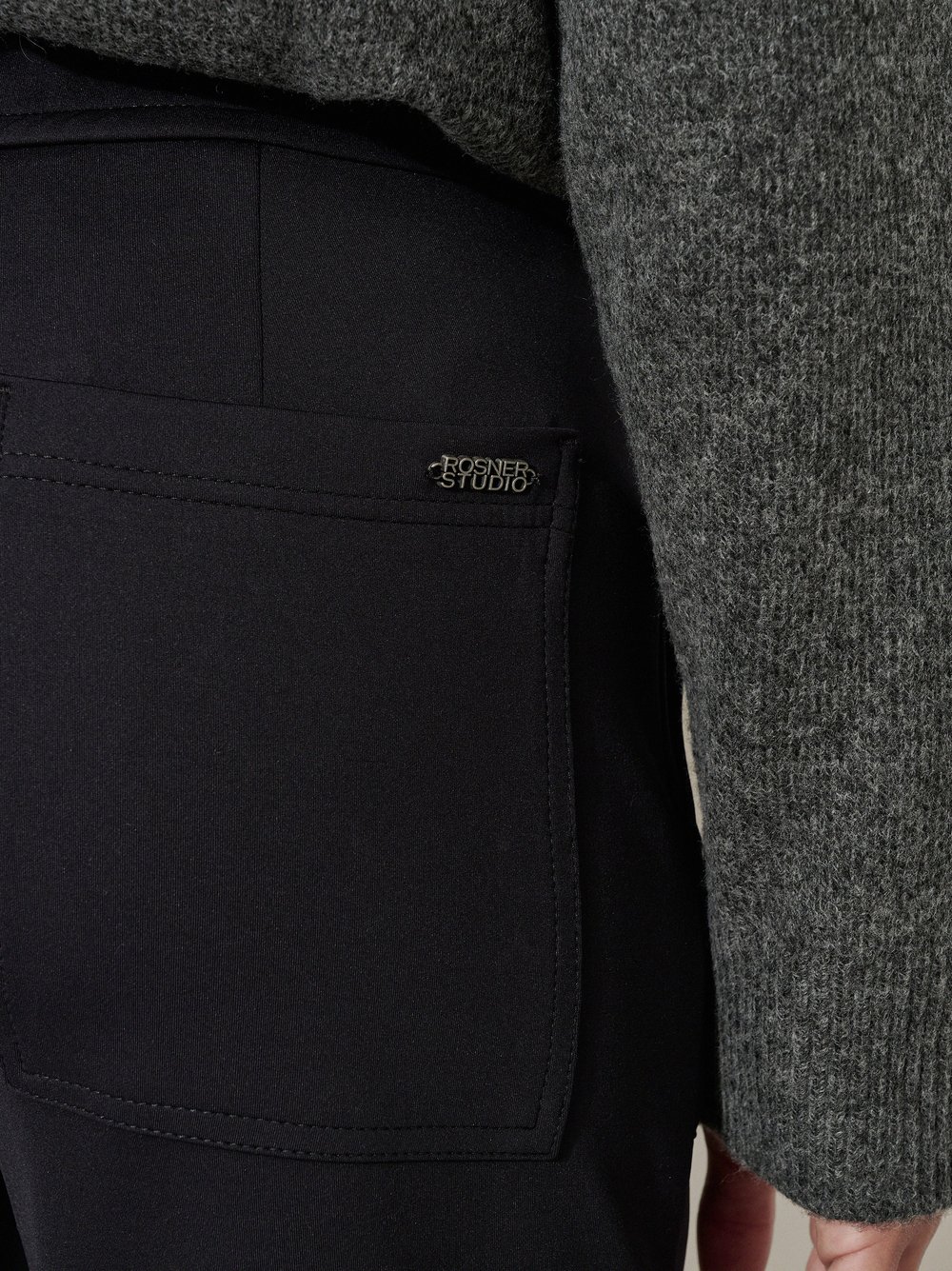 Tapered-Fit Trousers in Scuba Fabric | Style »Mara Casual« Black