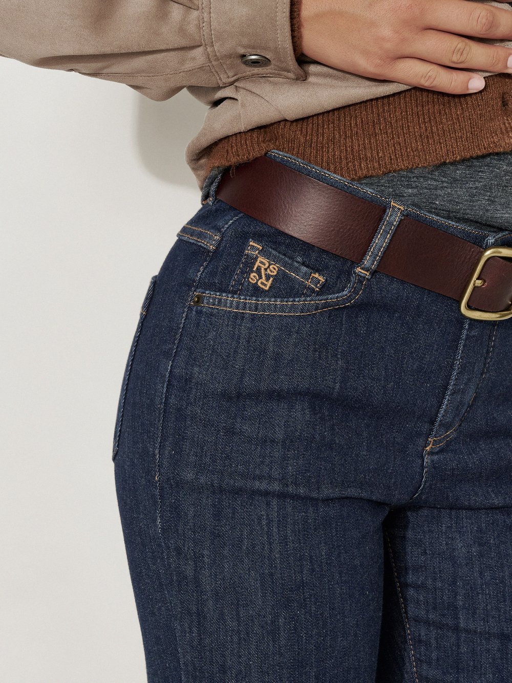 Womens jeans Antonia Bootcut in Navy, bootcut jeans, detail view