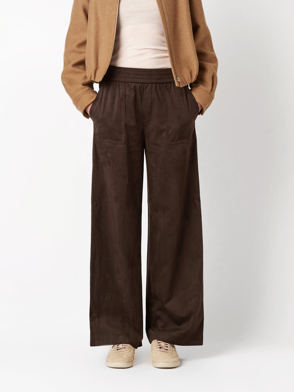 Trousers Mara_369 brown front view Trousers Mara_369 brown front view