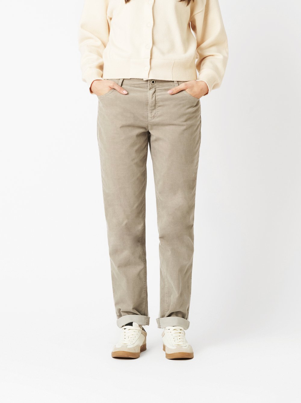 Hose Masha_154 light taupe Vorderansicht Hose Masha_154 light taupe Vorderansicht
