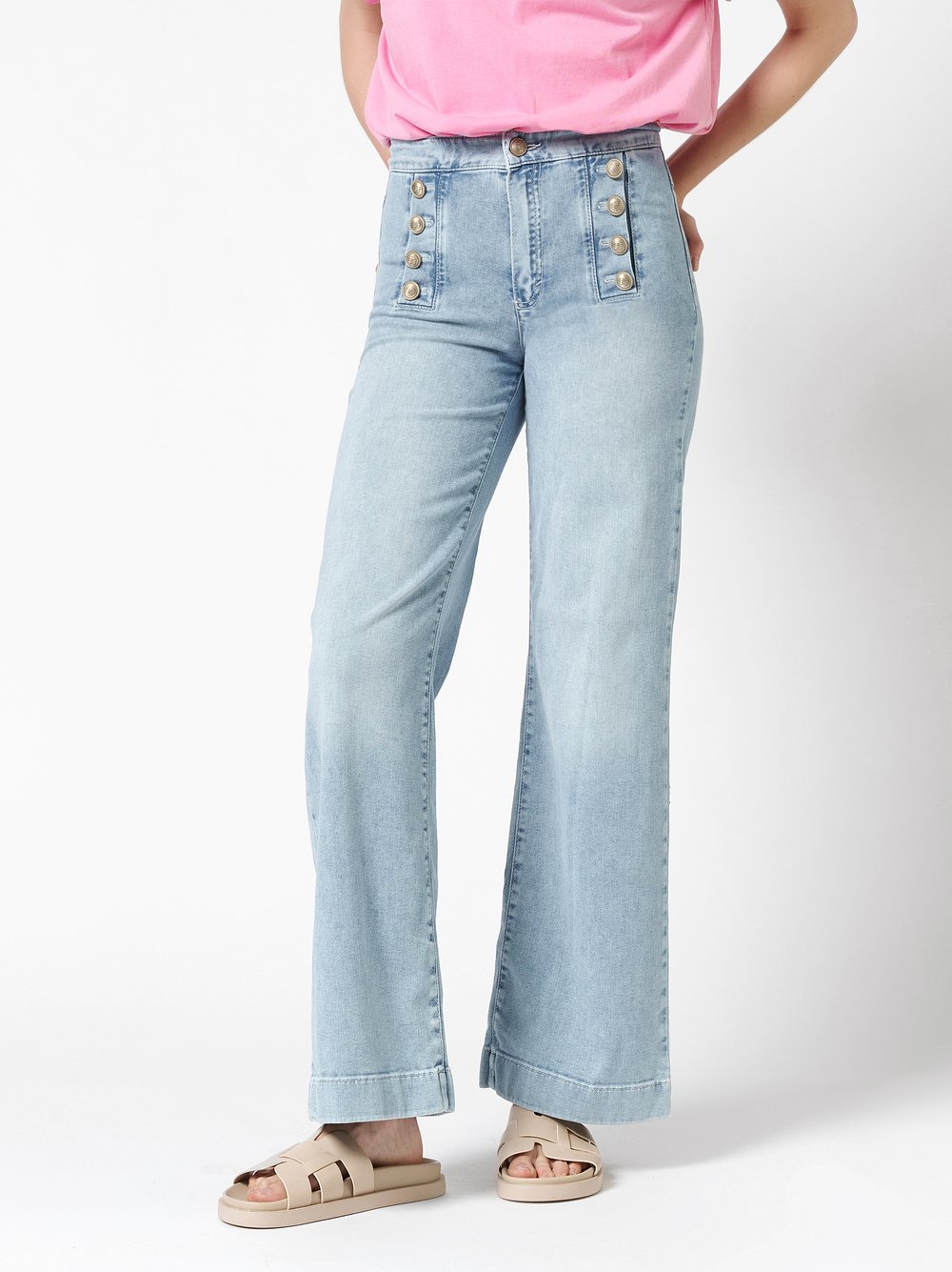 Jeans Audrey1_088 light blue front view Jeans Audrey1_088 light blue front view