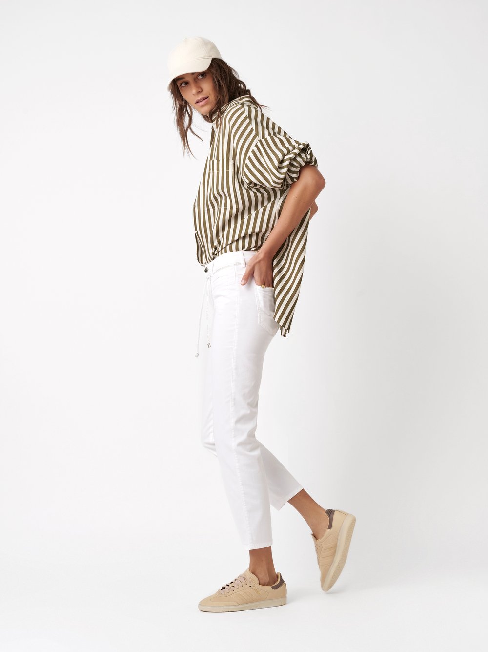 7/8-Hose mit Bindeband | Style »Alisa_084G« white