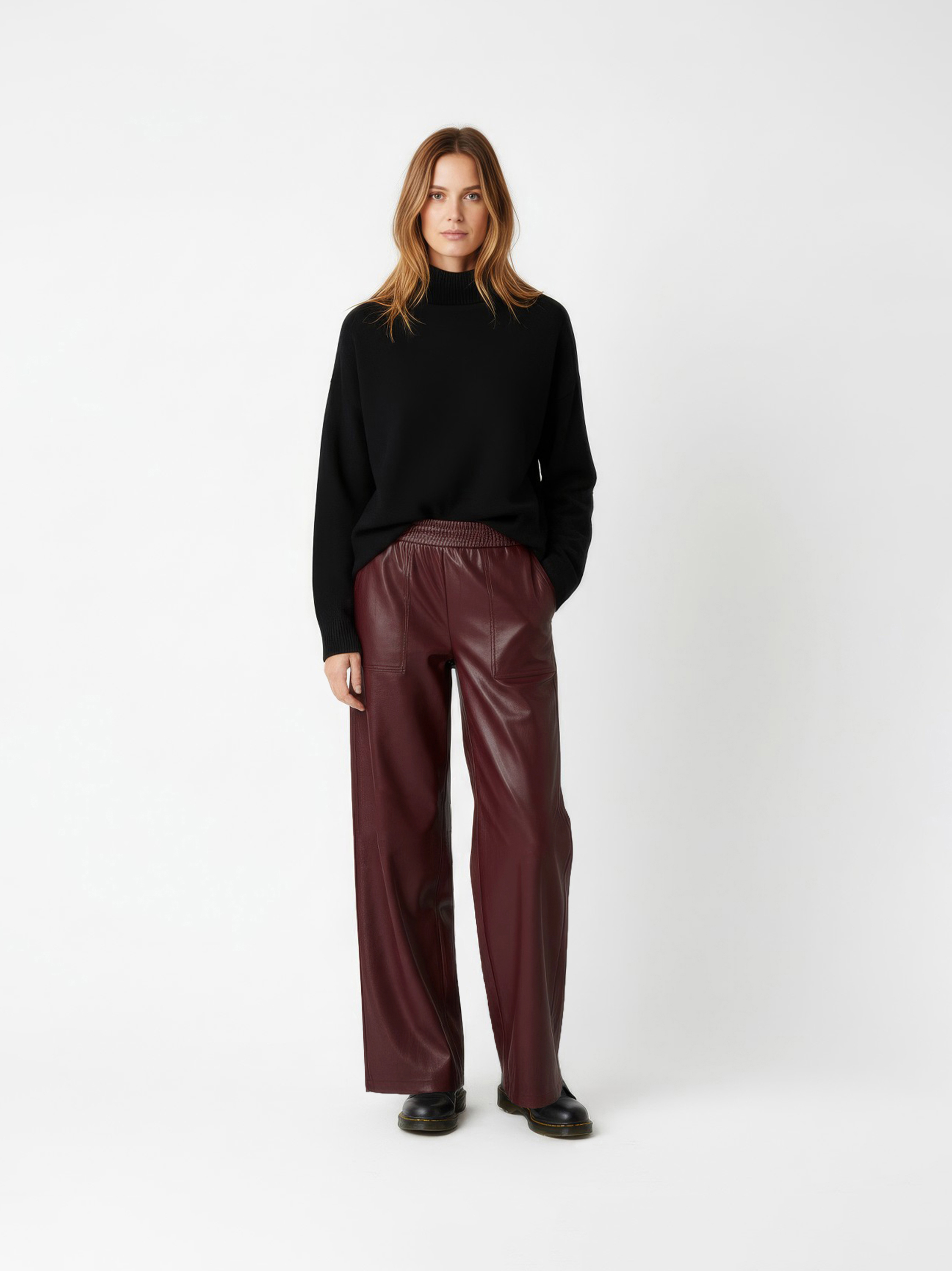 Trousers Mara_369 berry outfit view