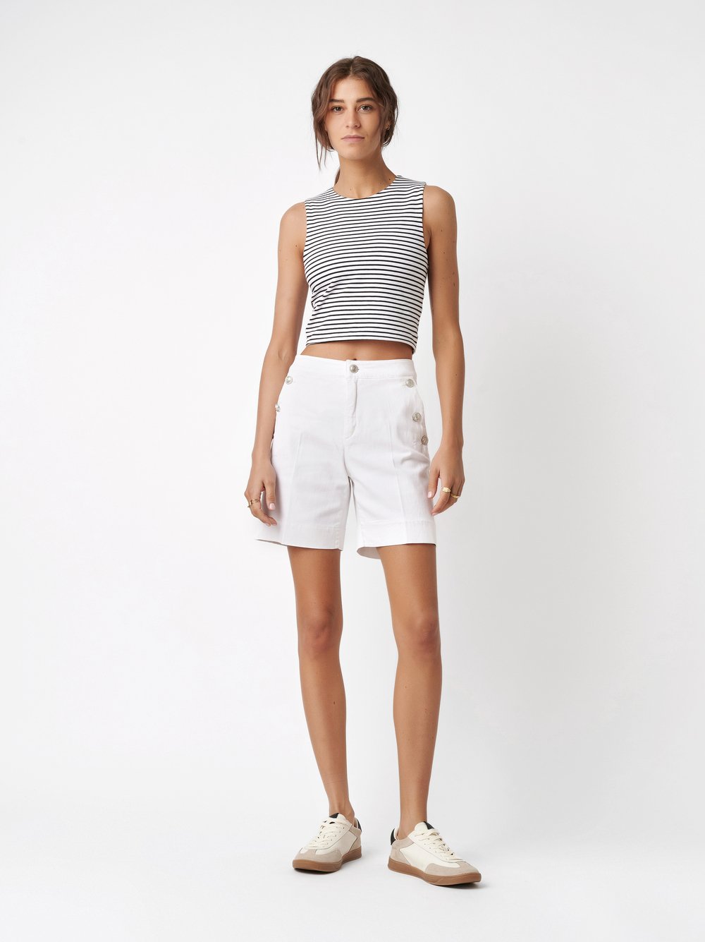 Shorts mit Knöpfen | Style »Mara_372« white