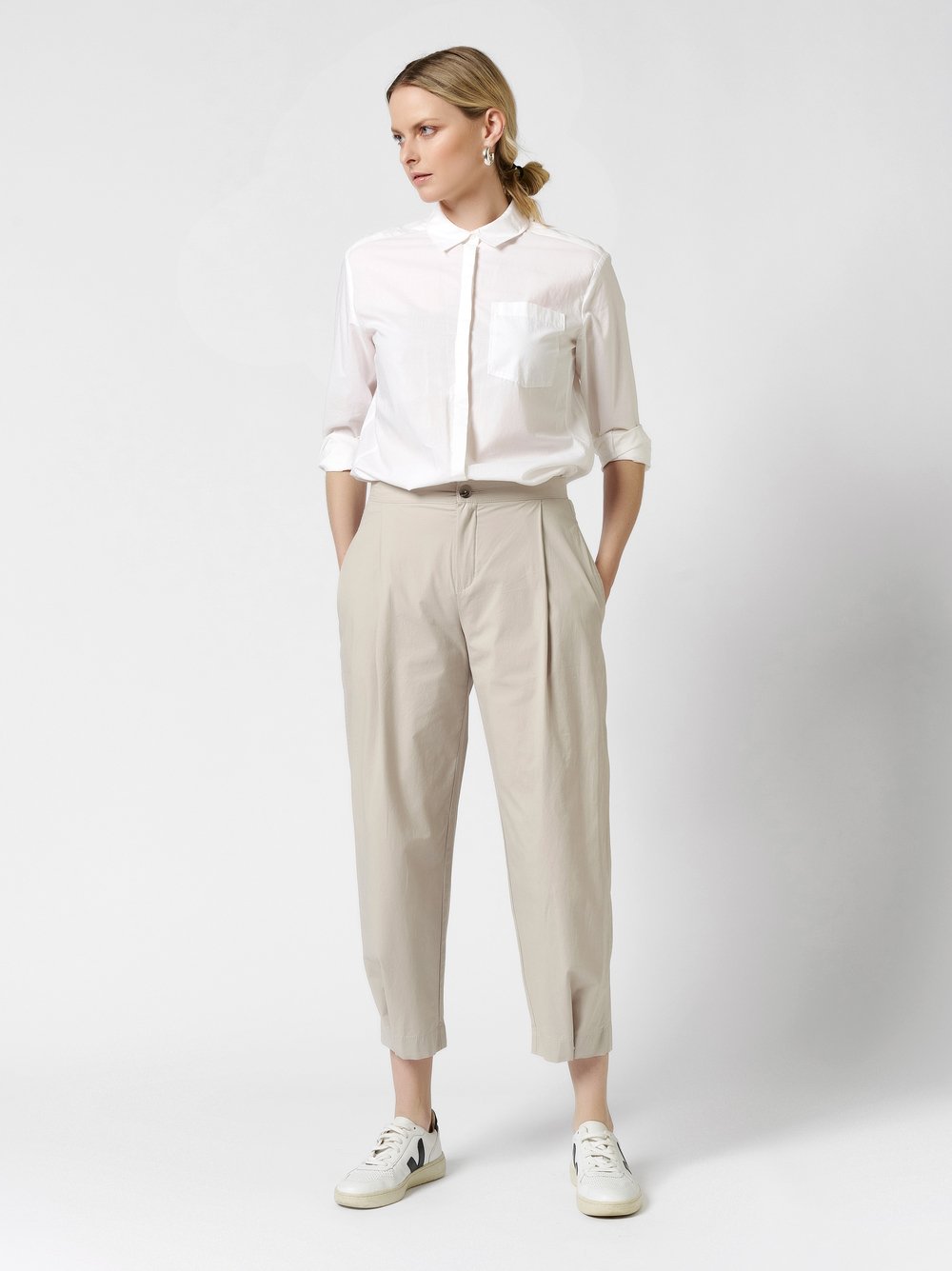 Leichte Bundfaltenhose | Style »Mara_365« light beige