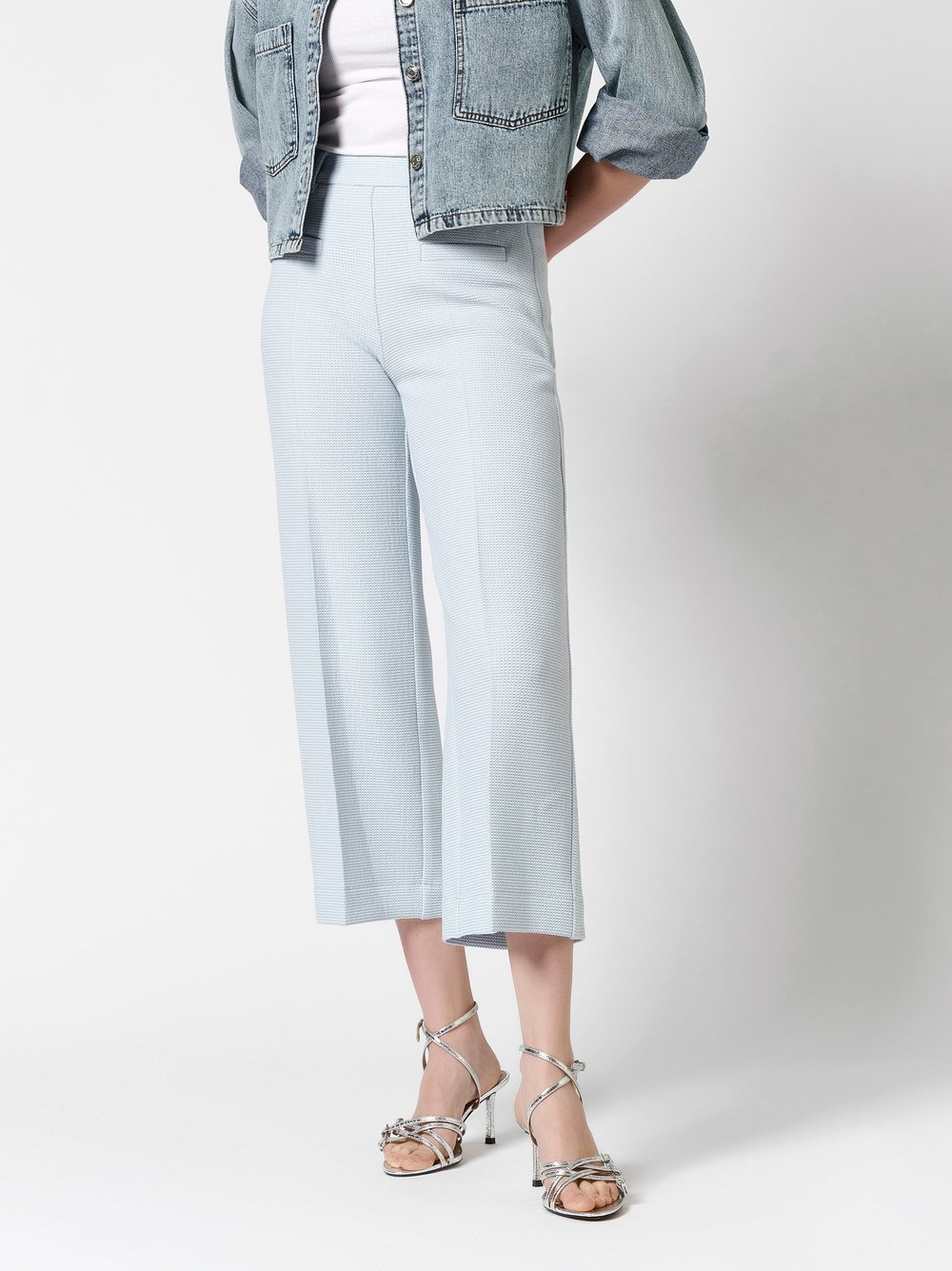 Trousers Mara_355 light blue front view Trousers Mara_355 light blue front view