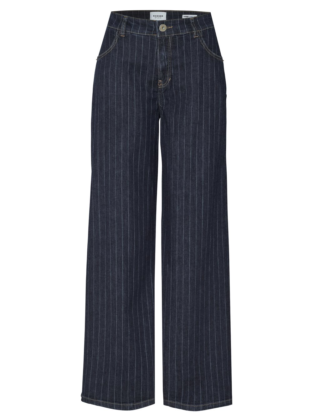 Womens jeans Audrey Wide in blue, striped wide leg jeans, product view
