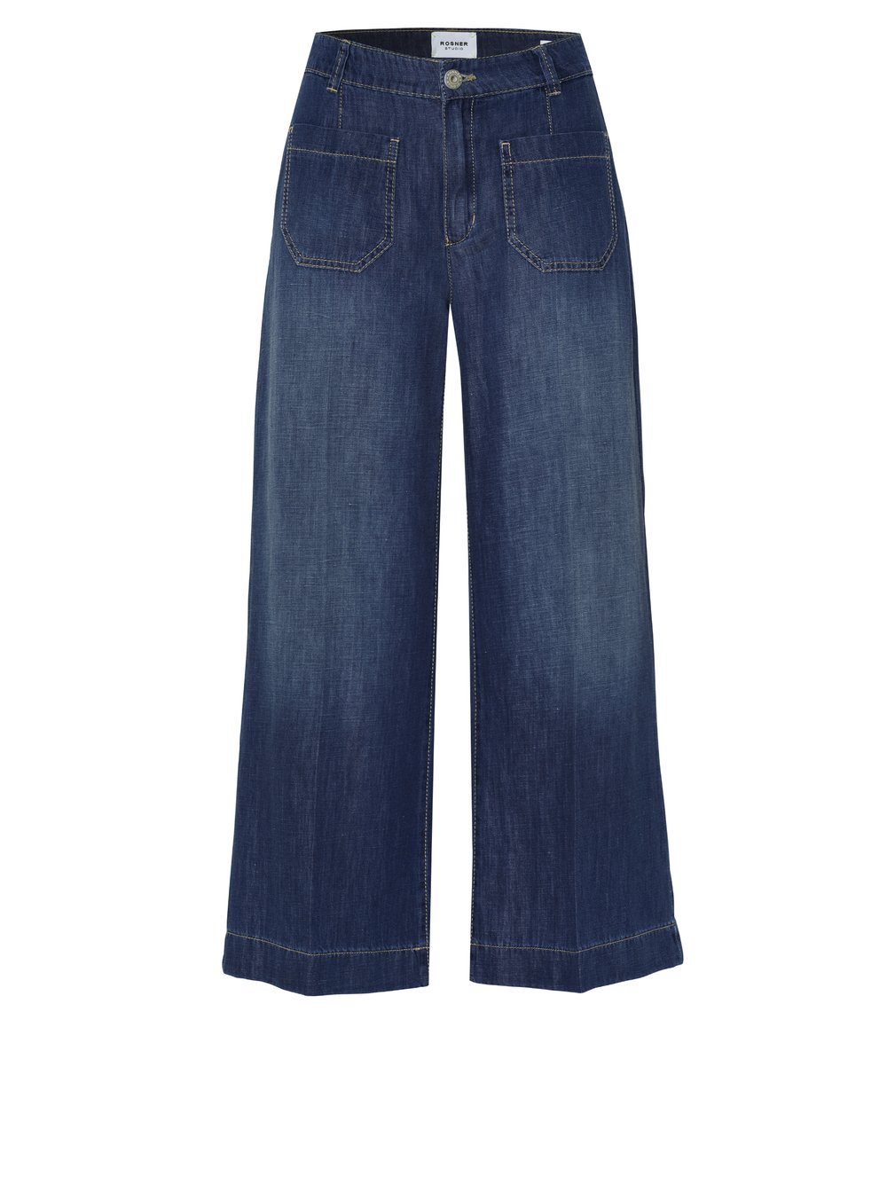 Womens jeans Audrey Culotte in mid blue, culottes made of lightweight denim, product view