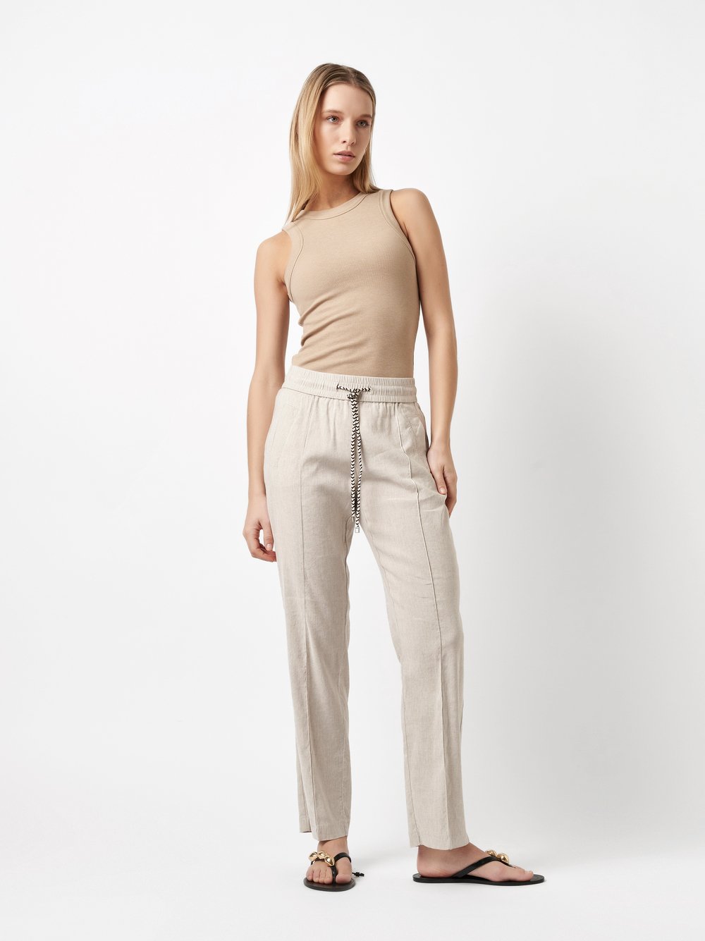 Entspannte Leinenhose | Style »May_446« sand