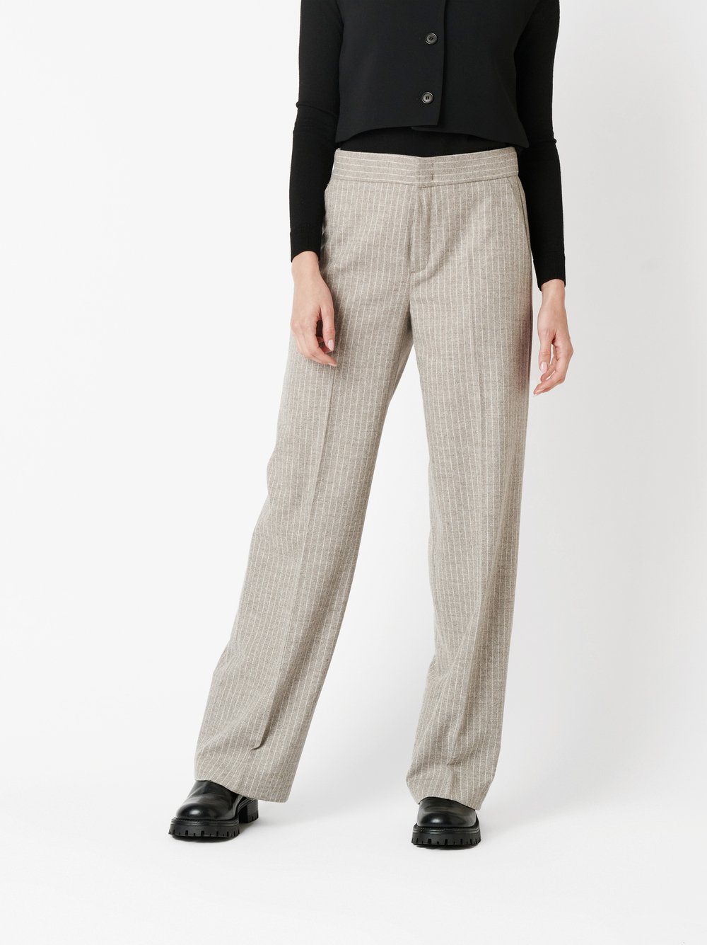 Trousers Mara_355 taupe front view Trousers Mara_355 taupe front view