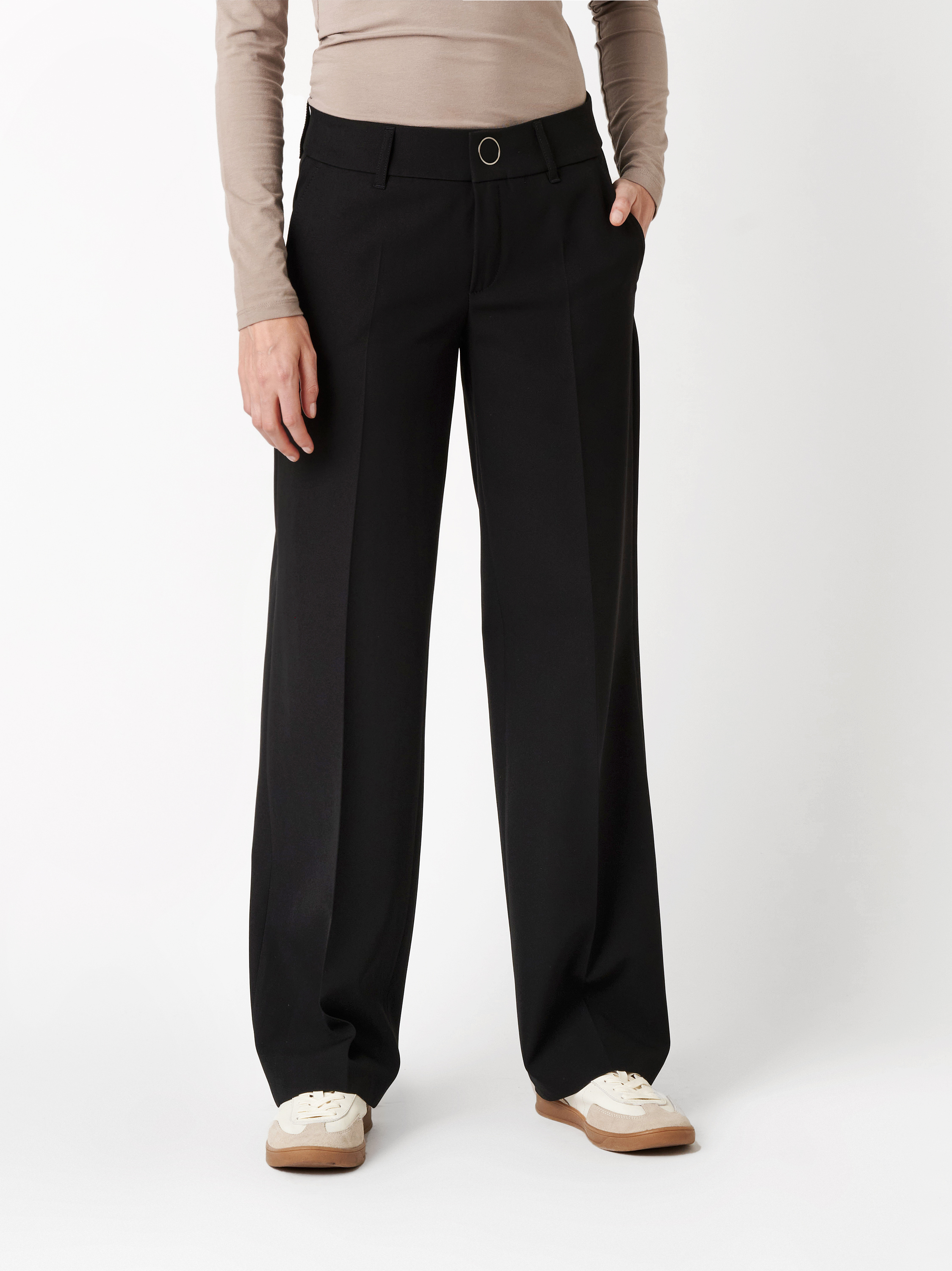 Trousers May_305 black front view Trousers May_305 black front view