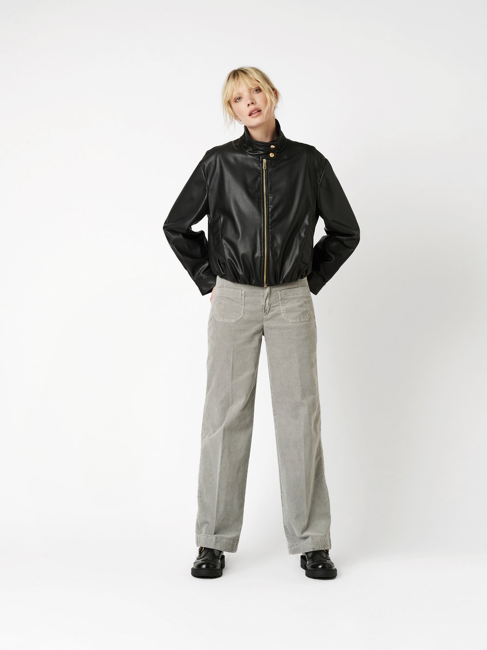 Trousers Audrey1_085 grey outfit view