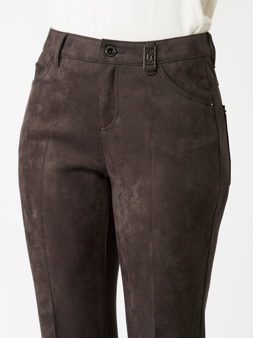 Trousers Antonia_409 brown detail view Trousers Antonia_409 brown detail view
