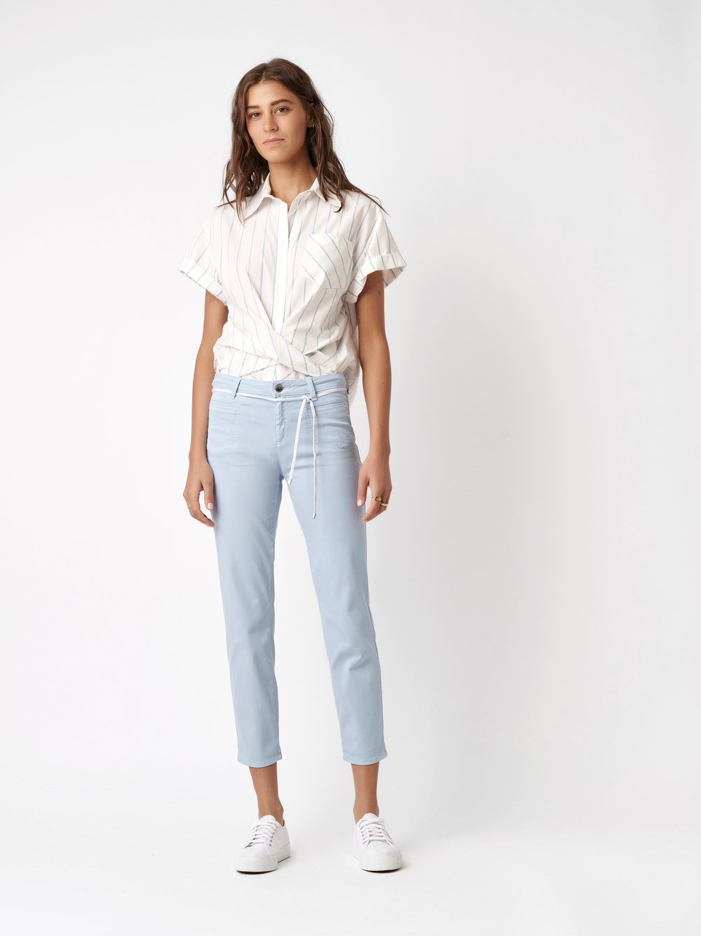 7/8-Hose mit Bindeband | Style »Alisa_084G« light blue