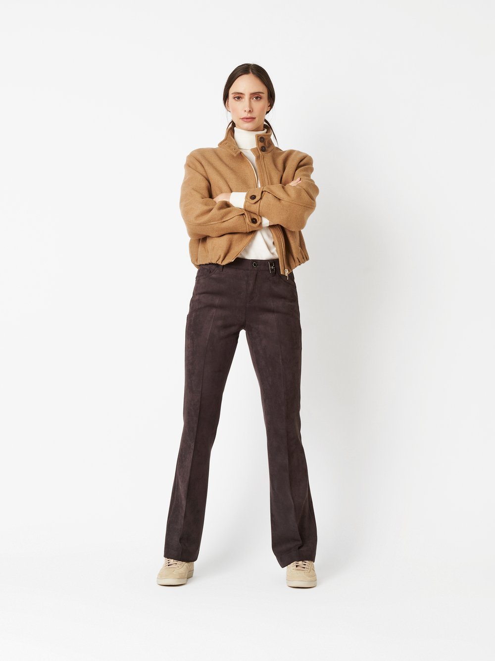 Trousers Antonia_409 brown outfit view