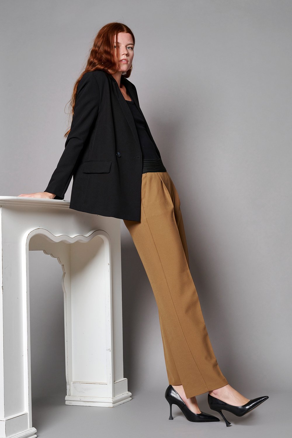 Elegant wide leg pants | Style »Mara_360« camel