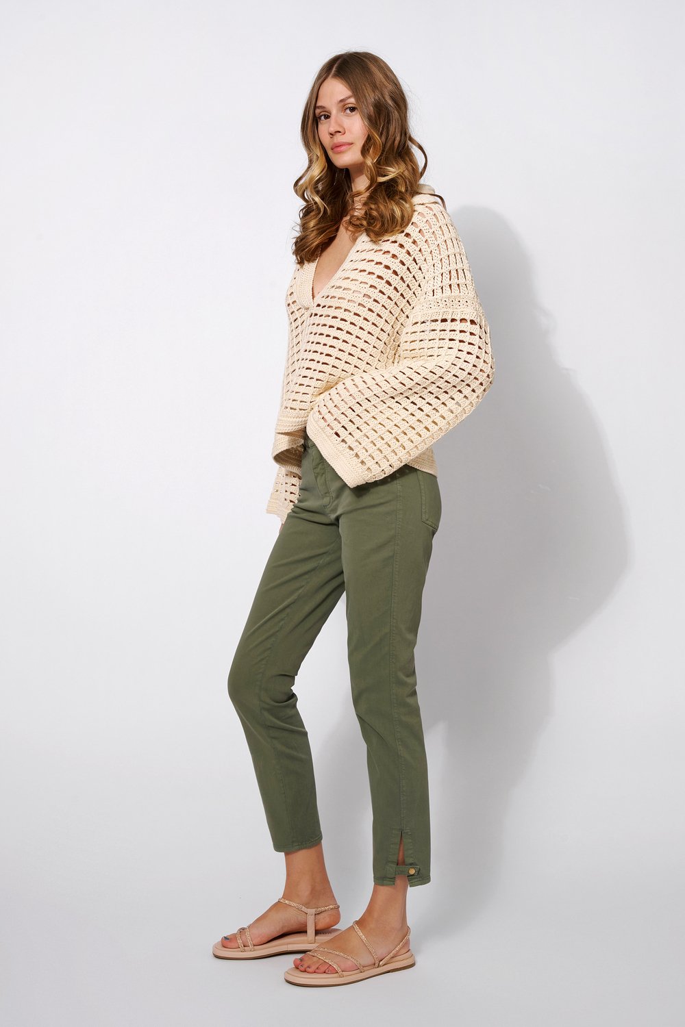 Skinny fit with details | Style »Audrey2_079« dark khaki