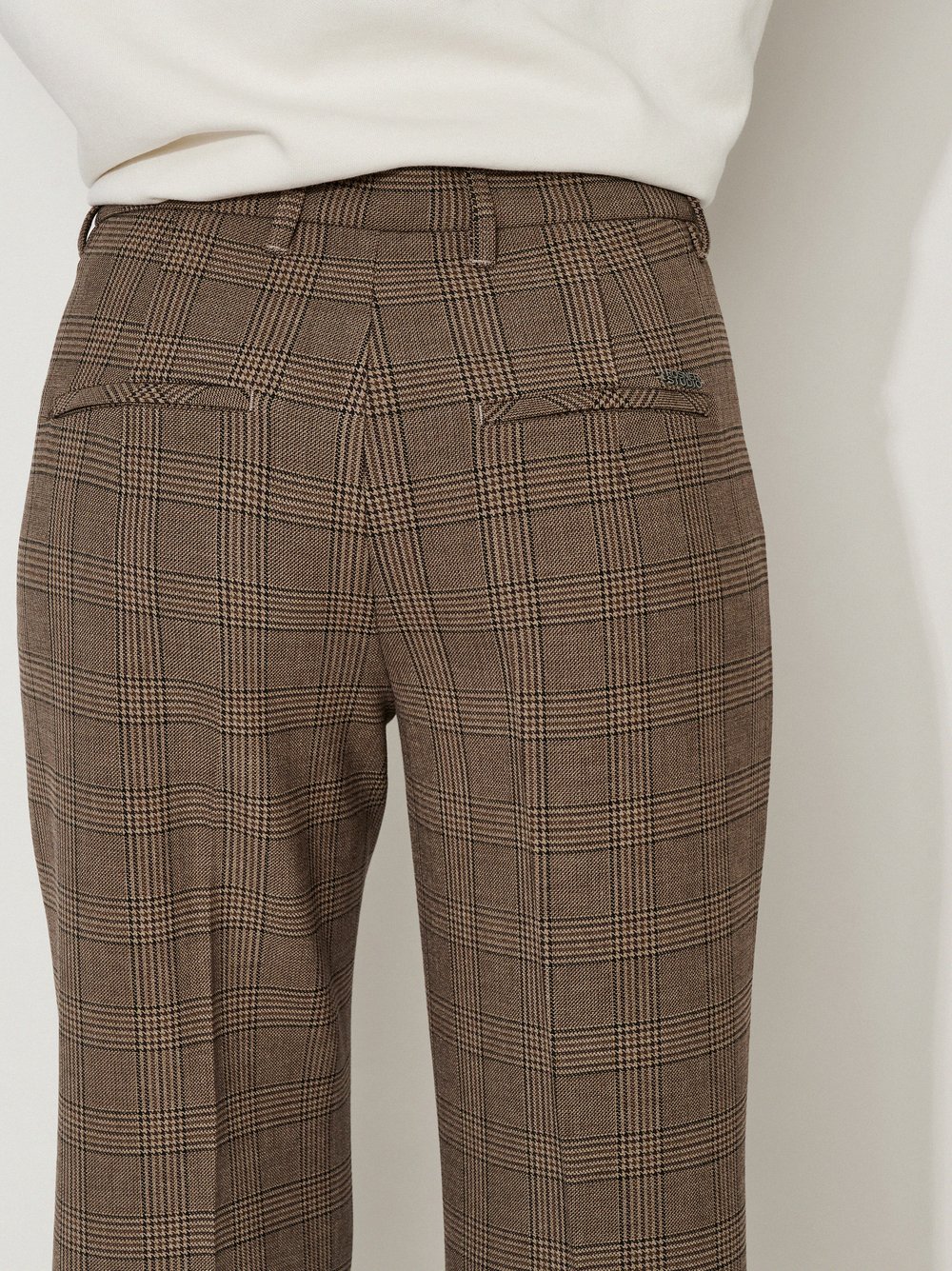 Flared Trousers in Glen Check | Style »Audrey Flared« Navy