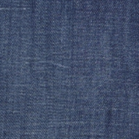 Color swatch of jeans in mid blue