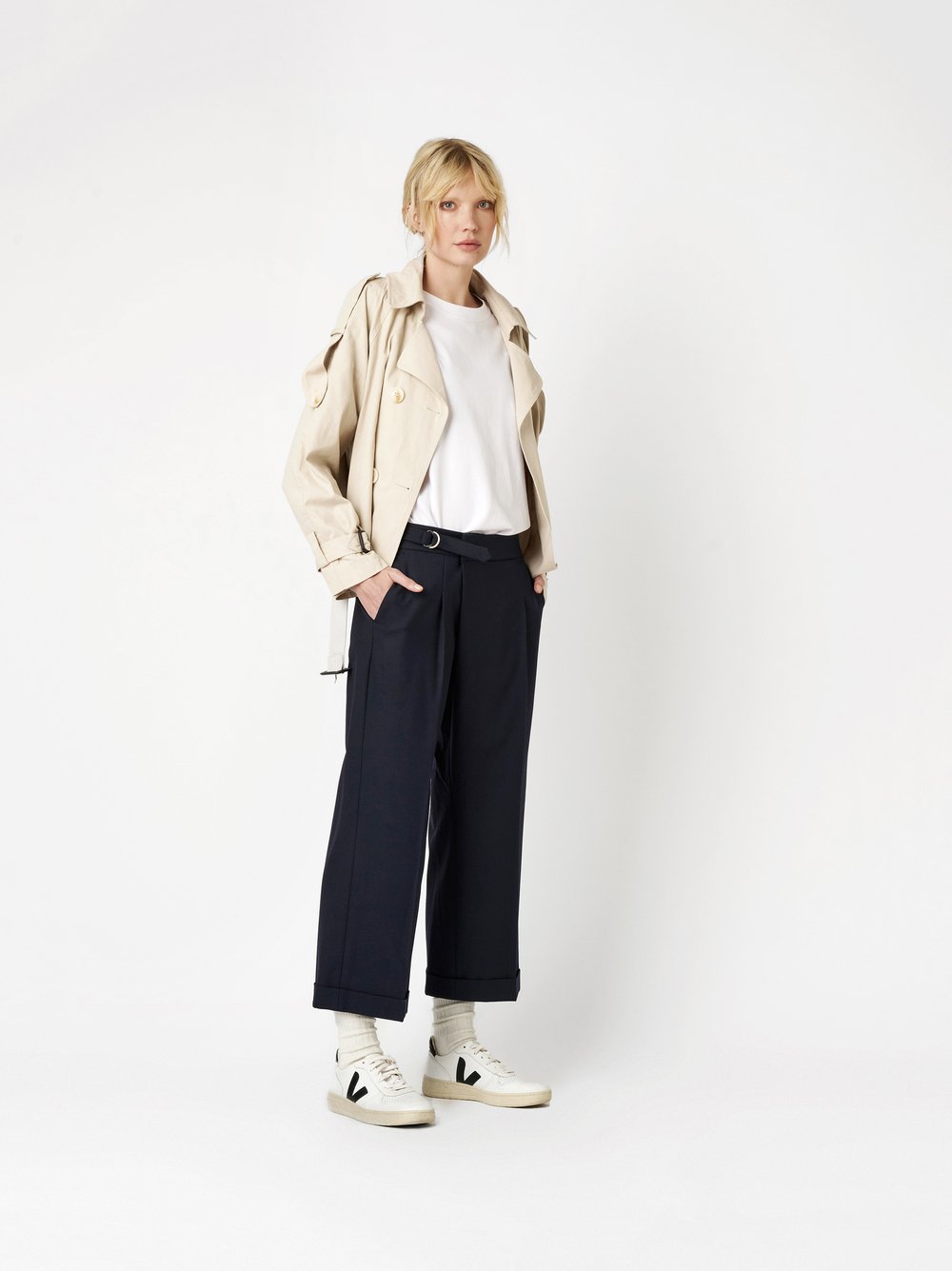 Trousers May_321 navy outfit view
