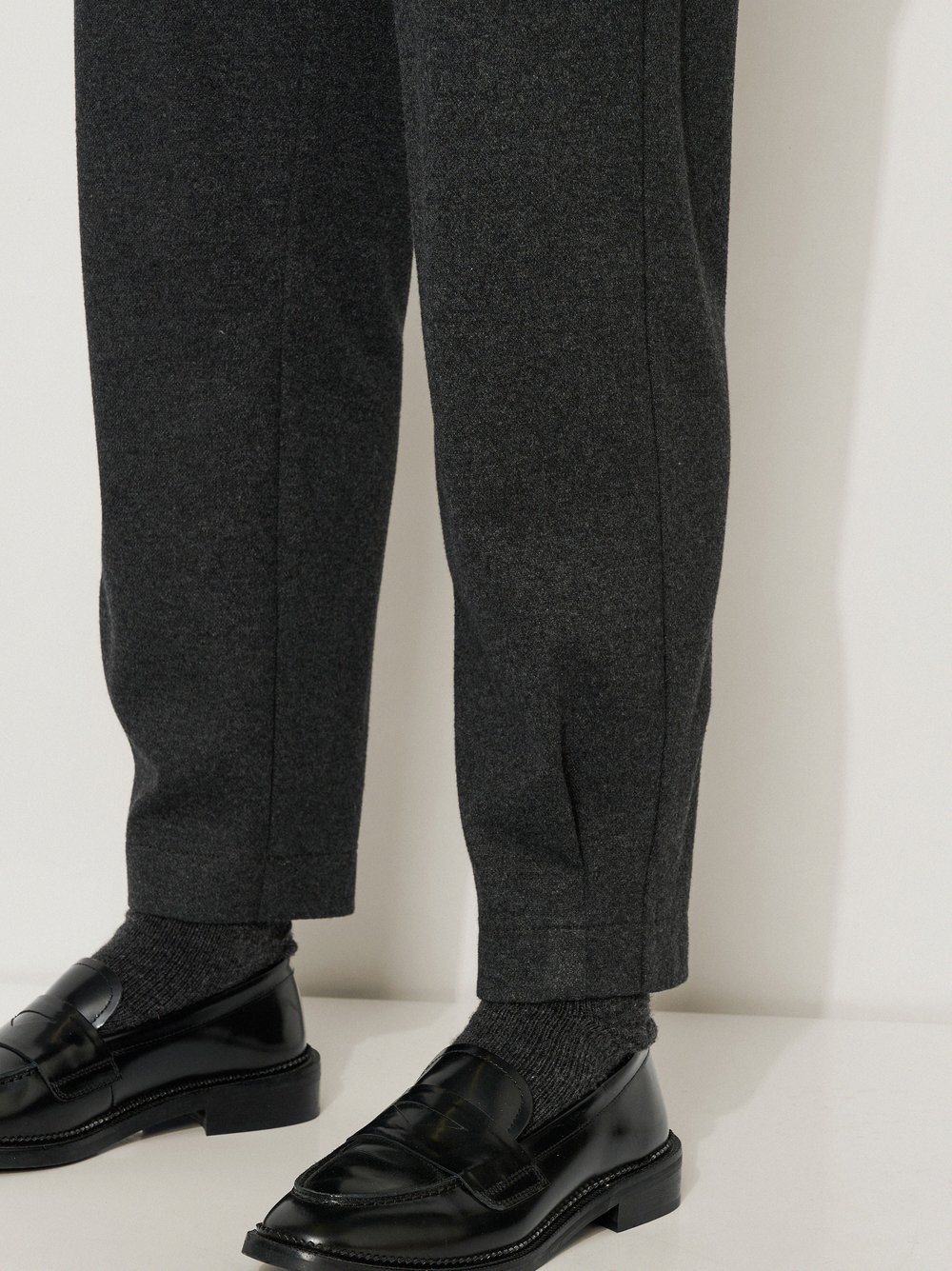 Soft Jersey Tapered-Fit Trousers | Style »Mara Tapered« Anthracite