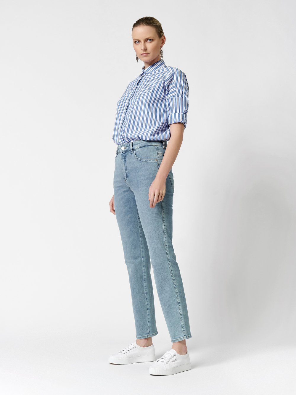 High Waist Jeans | Style »Audrey1« light blue