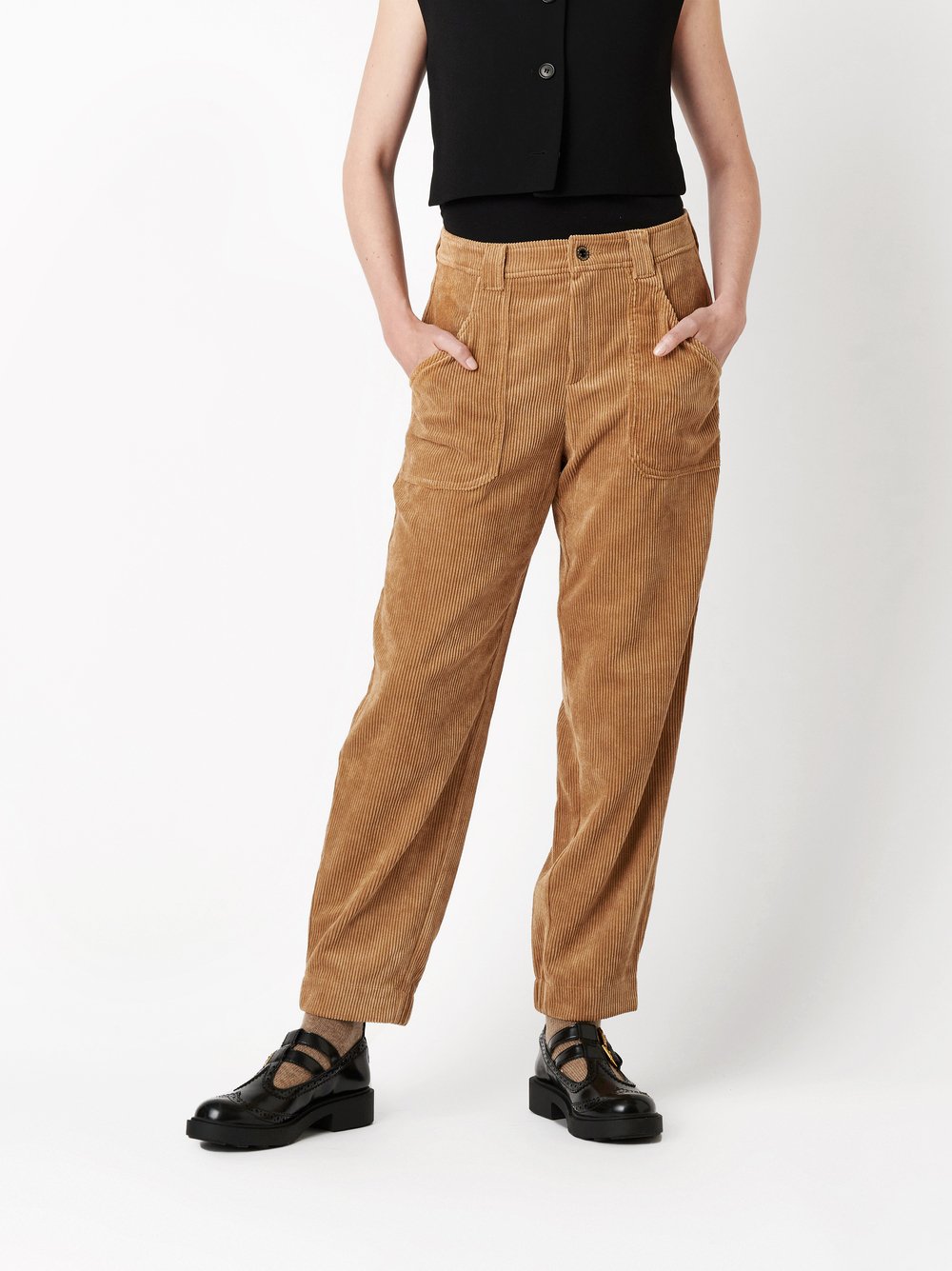 Trousers Mara_390 camel front view