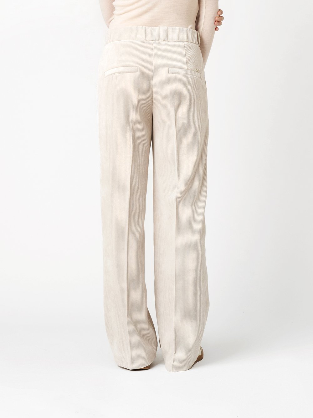 Trousers Mara_355 ecru rear view Trousers Mara_355 ecru rear view