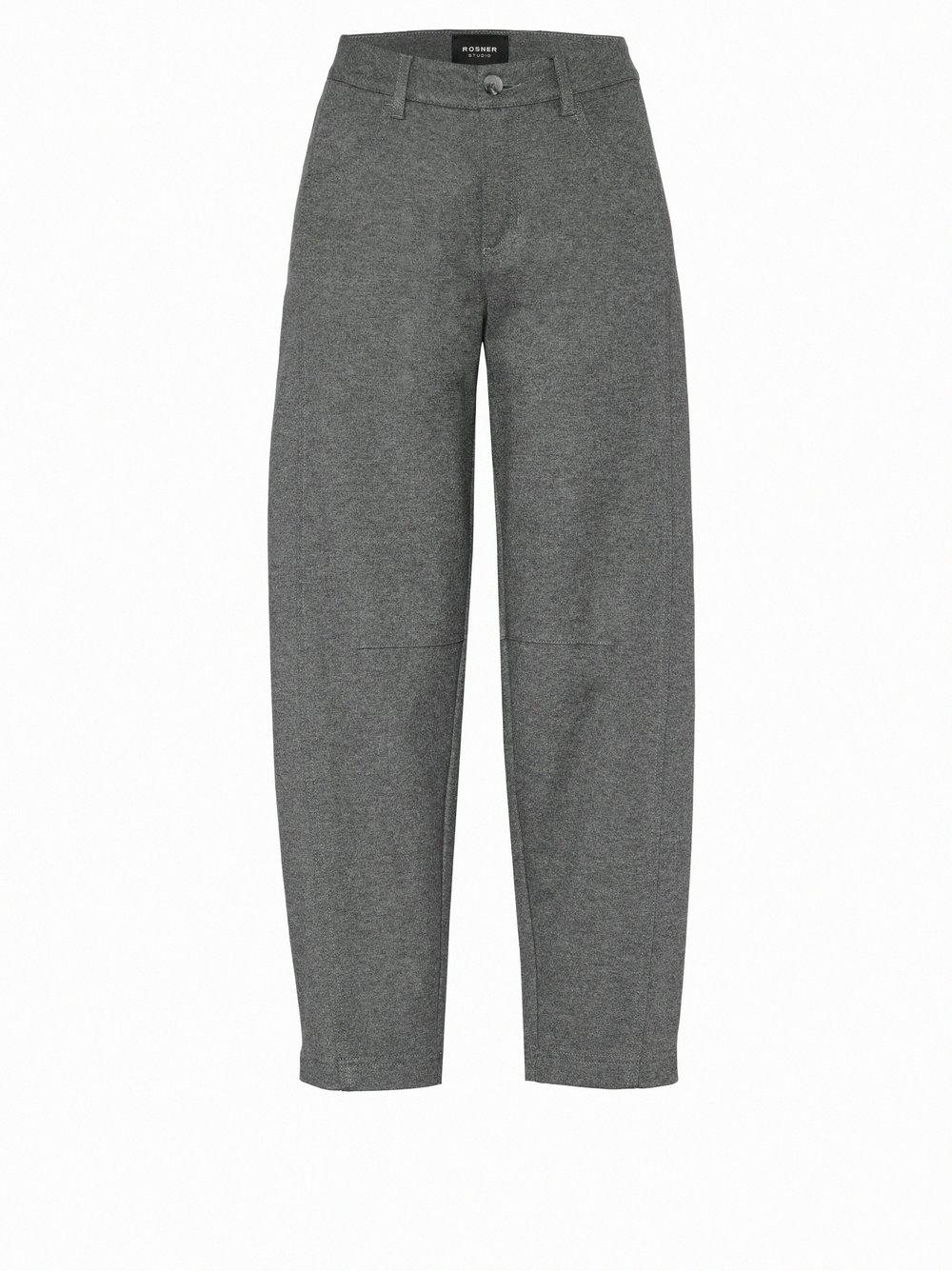 Womens trousers Mara Barrel in Grey, barrel-fit trousers in soft flannel, product view