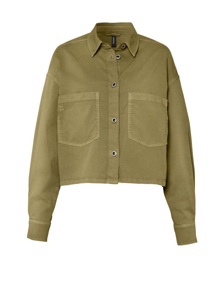 Womens jacket Jamie in khaki, short jacket in utility style, product view