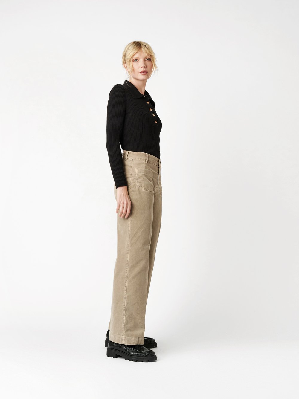 Trousers Audrey1_085 beige outfit view