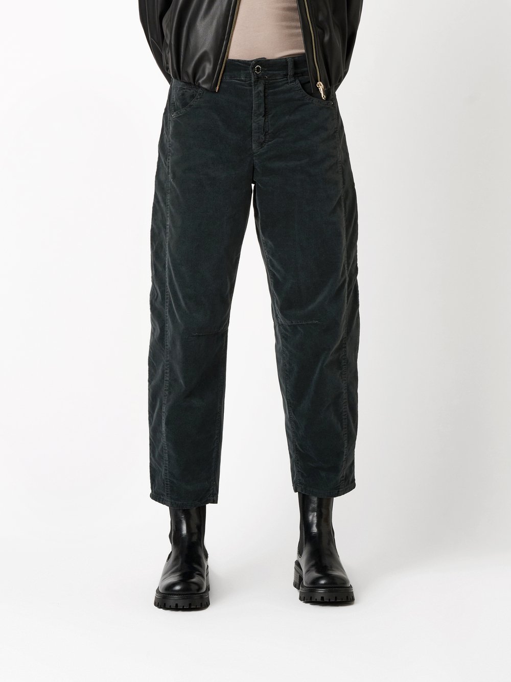 Trousers Mara_391 dark grey front view